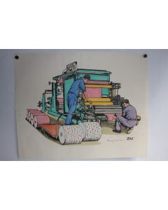 Lithographie originale Henry MEYLAN Imprimerie