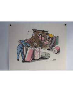 Lithographie originale Henry MEYLAN Imprimerie
