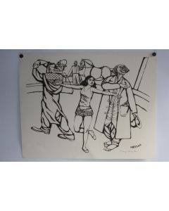 Lithographie originale Henry MEYLAN Cirque