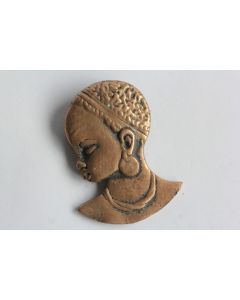 Broche Tête de femme Africaine Art déco