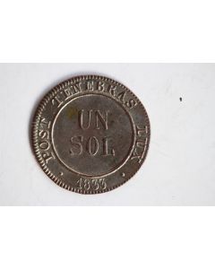 Monnaie 1 Sol Canton de Genève 1833 Suisse