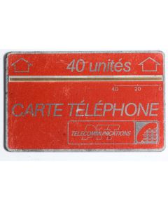 Télécarte L&G rouge 40 unités F6 France