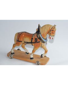 Jouet Elastolin Cheval de trait à tirer
