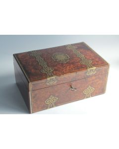 Grand coffret TAHAN marqueterie bois laiton Napoléon III