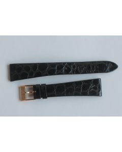 Bracelet montre Wittnauer 17 mm croco noir + boucle