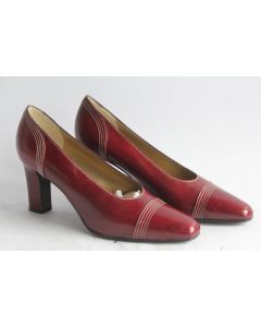 YVES SAINT LAURENT Escarpins cuir bordeaux vintage T39,5