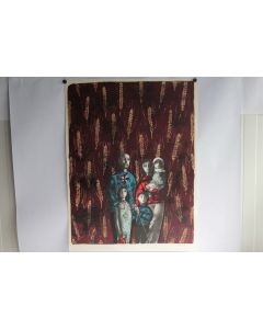 Lithographie originale Max HUNZIKER Famille