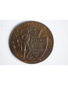 Monnaie 1/2 Penny Allin's 1796 Warwickshire Grande Bretagne