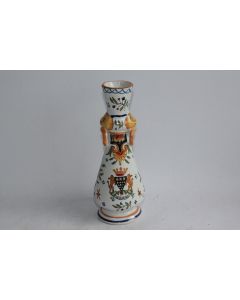 Vase Armoiries du Mont Saint Michel faïence de Desvres Henri Delcourt