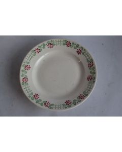 Assiette sur pied faïence Digoin Sarreguemines Printania