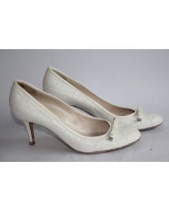 Christian Dior Escarpins cuir blanc T40