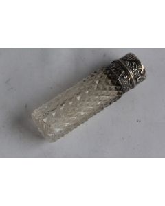 Flacon à sel cristal taillé et argent