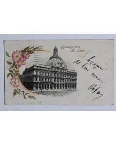 CPA USA Missouri Post Office Greetings from St Louis