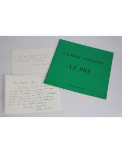 Catalogue d'exposition dédicacé Gilbert Mazliah Le pré 1983