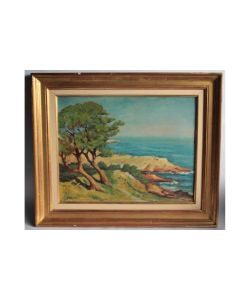 Peinture Georg FISCHHOF H. Wagner Bord de mer