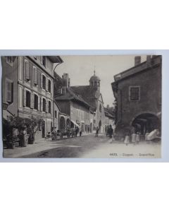 Carte postale ancienne Coppet Grand'rue Suisse