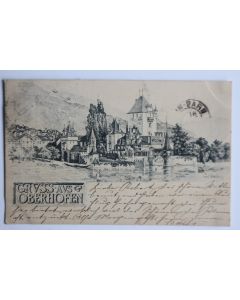 Carte postale ancienne Gruss aus Oberhofen Suisse