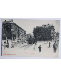 Carte postale ancienne St Gallen Einfahrt Suisse