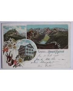 Carte postale ancienne Gruss vom Hohen Kasten Suisse