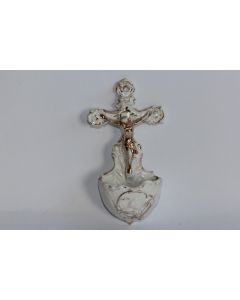 Ancien bénitier porcelaine