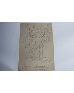 Jean Paul BARBIER-MUELLER Dessin original érotique 1949