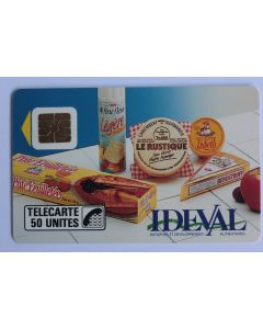 Télécarte à puce France Privée Ideval Alimentaire 1989