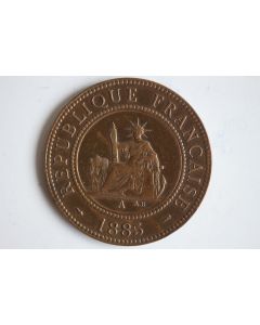 Monnaie 1 Cent Liberté assise Indochine 1885 A (Paris)