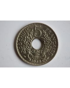 Monnaie 5 Centièmes Indochine 1938