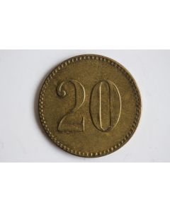 Jeton 20 Rappen Wohlfahrtshaus Kallnach 1920 Suisse