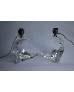 SAINT LOUIS Paire de pieds de lampe Cristal
