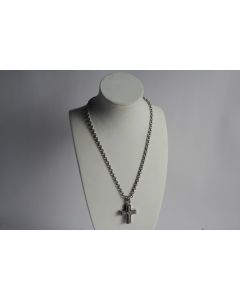 Designer BARRY KIESELSTEIN Sterling Silver Cross Pendant Necklace