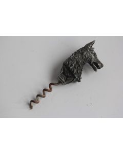 Tire-bouchon argent figuratif Loup