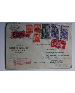 Enveloppe Italie Umberto Baracchi Exprès 1951