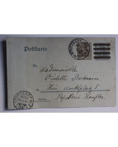 CPA Entier postale Allemagne 1908