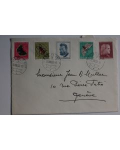 Enveloppe Suisse timbres pro Juventute 1953