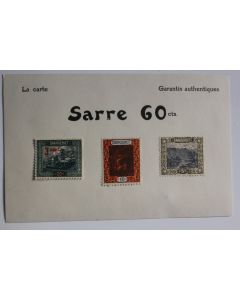 Timbres Sarre Saargebiet paysage 1921 neufs sur charnière