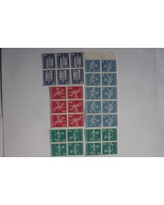 Blocs Timbres Suisse histoire postale se-tenant 1960 neufs