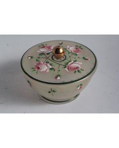 Bonbonnière verre émaillé Roses