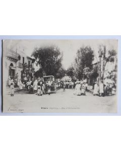 Carte postale ancienne Ténès Rue d'Orléansville Algérie