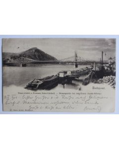 Carte postale ancienne Budapest Hongrie Duna-részlet Ferenez