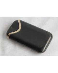 DUNHILL Ancien étui à cigares cuir et argent