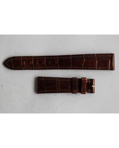 PATEK PHILIPPE Bracelet montre cuir brun 19 mm