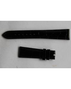 PATEK PHILIPPE Bracelet montre cuir noir brillant 20 mm