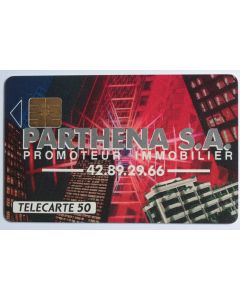 Télécarte à puce France Privée Parthéna S.A. 1990