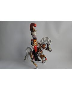 Céramique moderne polychrome Cavalier Cheval