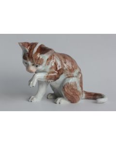 Chat porcelaine Dresden Carl Thieme