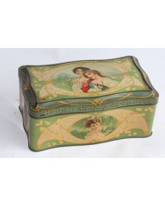 Boîte tôle lithographiée Femmes Art nouveau