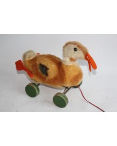 STEIFF Ancien jouet à tirer Canard boiteux