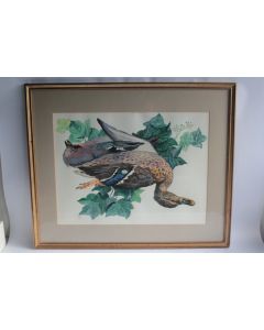 Aquarelle originale Jean Edmond BURNAND Cane