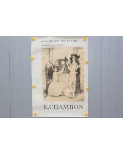 Affiche Lithographie originale Émile CHAMBON Kunstsalon Wolfsberg 1959
